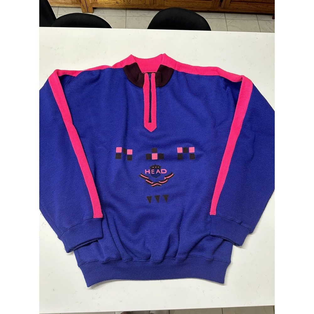 Vtg Ski Sweater Retro MENS Large Ski Totale Heli Ski Head 80s 90s